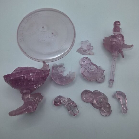 Disney Daisy Duck Crystal Puzzle 3D Stacking Pink Replacement Pieces Incomplete - Picture 8 of 8